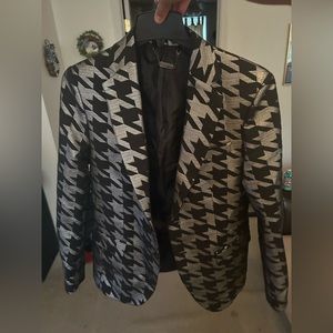 Men’s Blazer Black and Silver